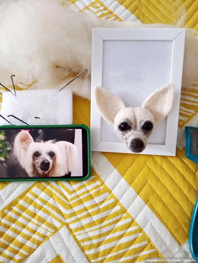 Портрет в процессе — Валяные игрушки из шерсти: сухое валяние (фото 5)