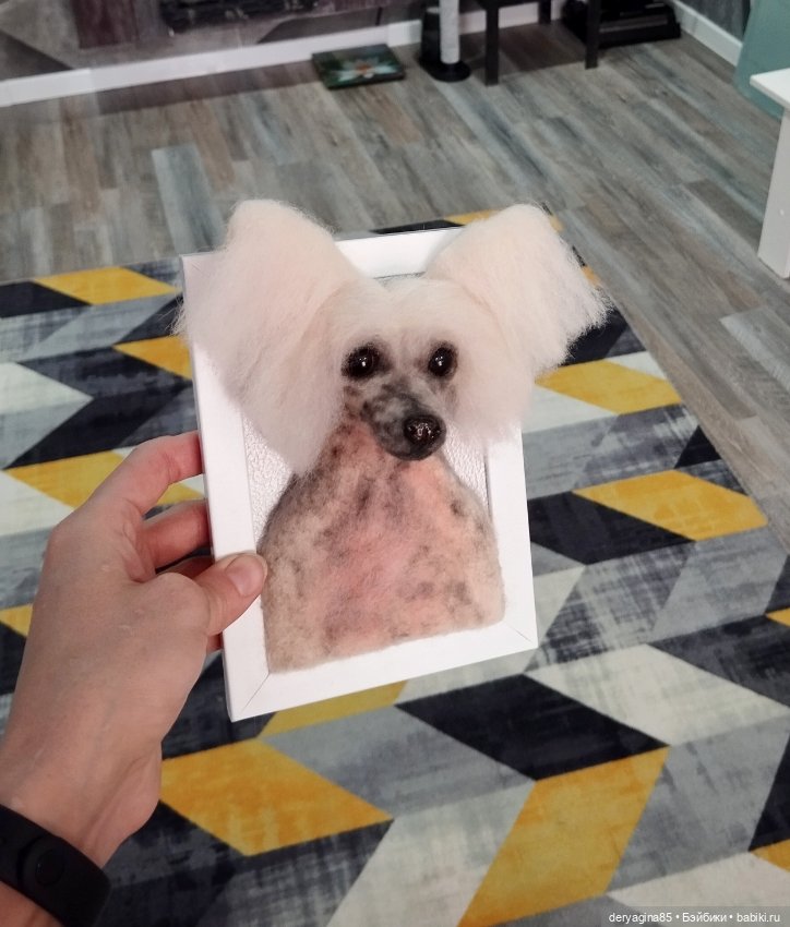 Портрет в процессе — Валяные игрушки из шерсти: сухое валяние