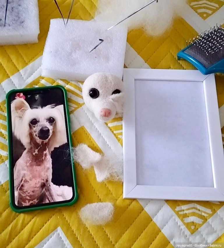 Портрет в процессе — Валяные игрушки из шерсти: сухое валяние