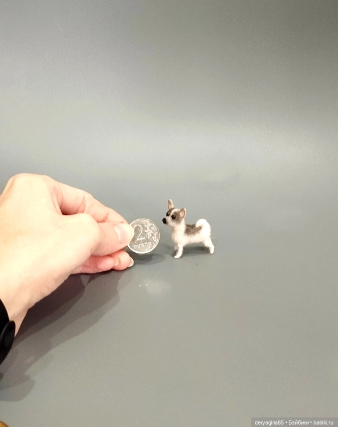 Мини пёсель — Валяные игрушки из шерсти: сухое валяние