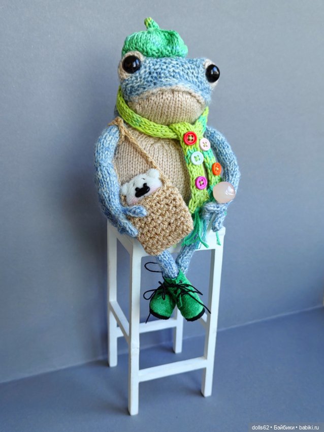 Жабка Клёпа — Вязаные игрушки и амигуруми: крючком (фото 4)