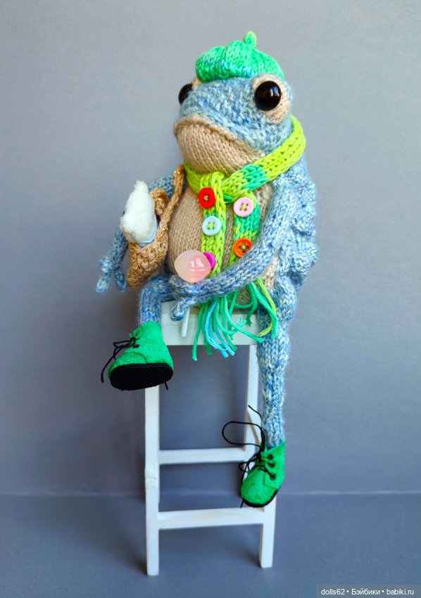 Жабка Клёпа — Вязаные игрушки и амигуруми: крючком