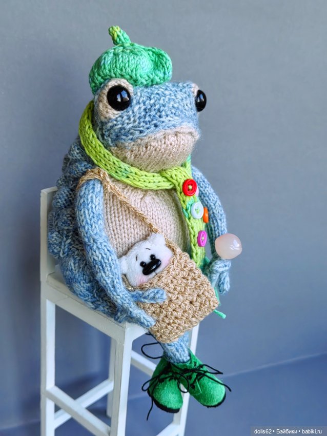 Жабка Клёпа — Вязаные игрушки и амигуруми: крючком (фото 2)