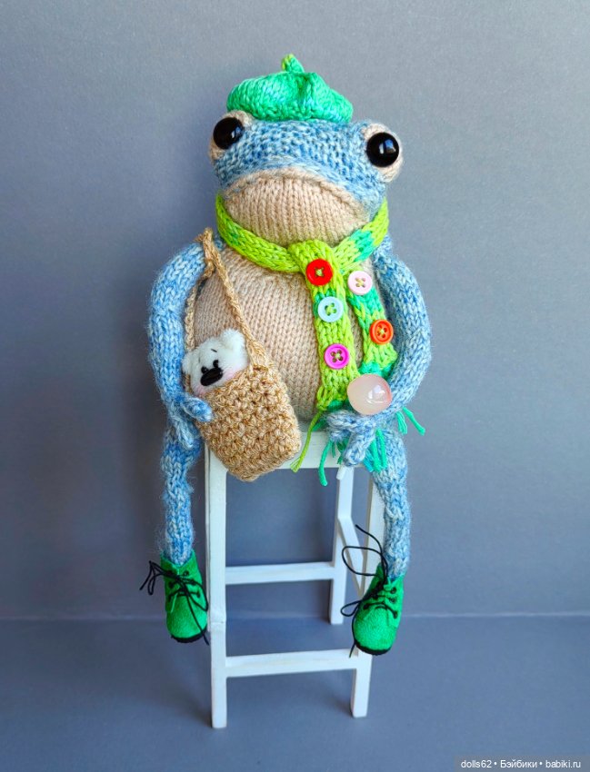 Жабка Клёпа — Вязаные игрушки и амигуруми: крючком (фото 9)