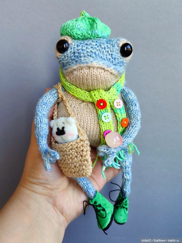 Жабка Клёпа — Вязаные игрушки и амигуруми: крючком