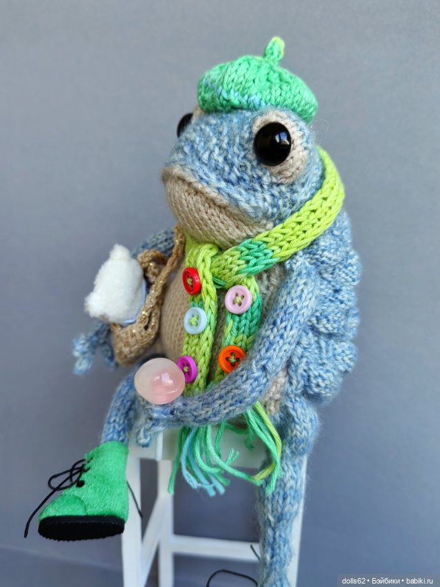 Жабка Клёпа — Вязаные игрушки и амигуруми: крючком (фото 5)