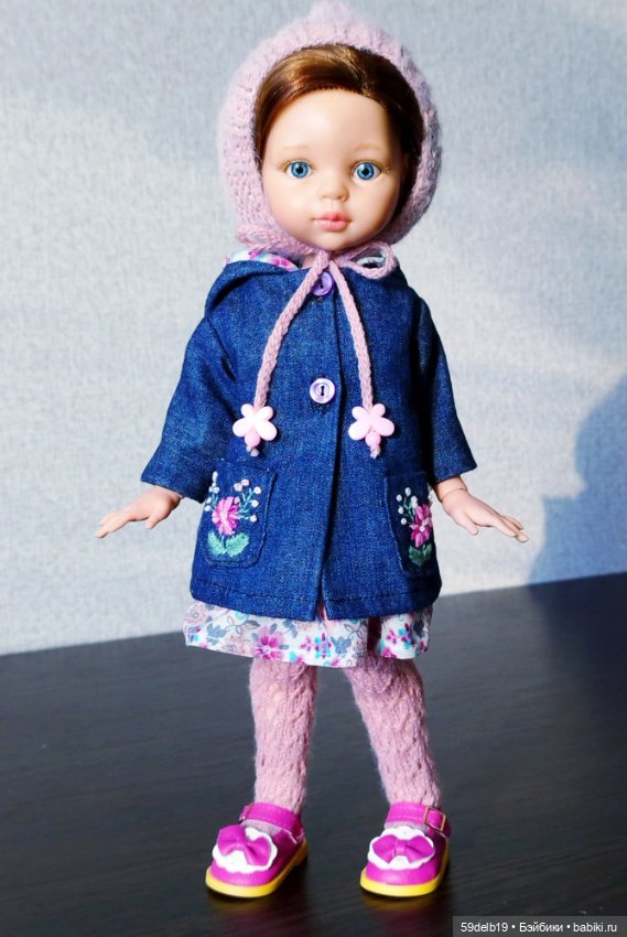 Плащ с капюшоном, платье с вышивкой, шапочка "Эльфик" для паолочки (фото 10)