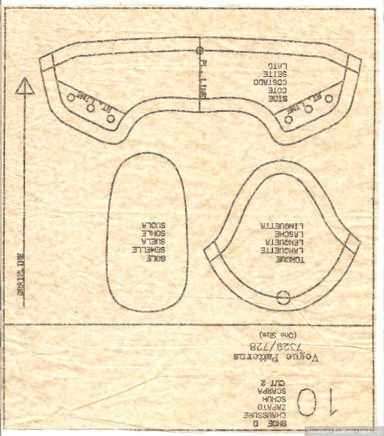 Выкройки кукольной обуви, старый журнал Vogue craft