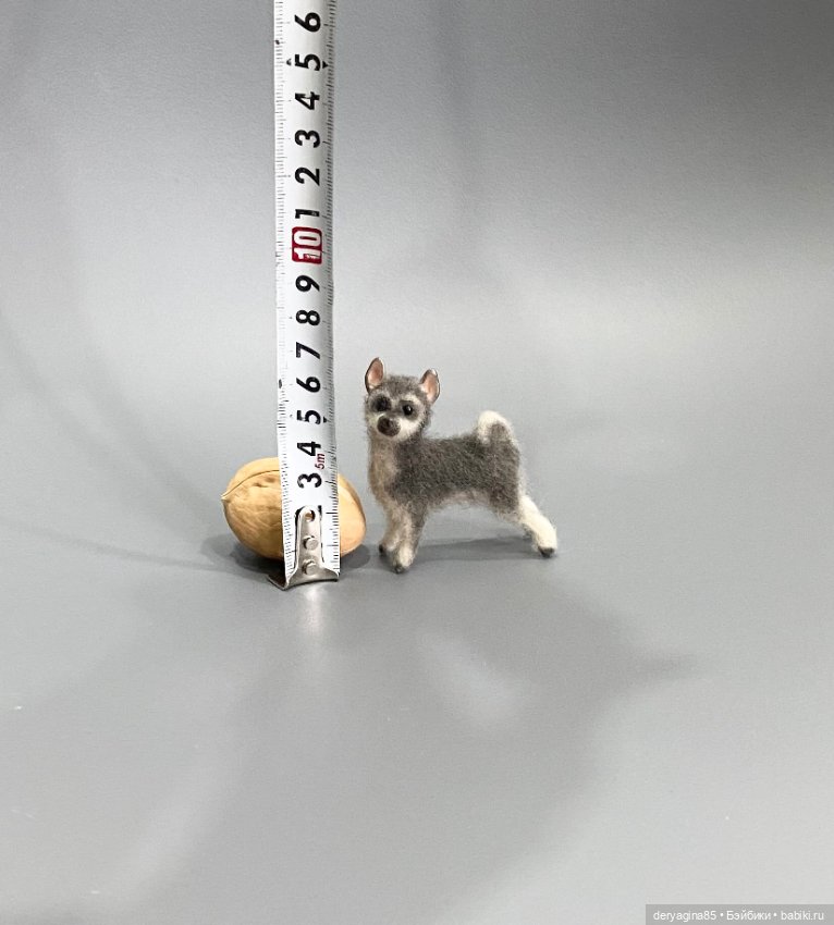 Щенок хаски — Валяные игрушки из шерсти: сухое валяние (фото 5)