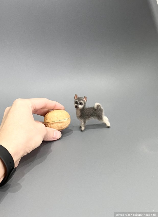 Щенок хаски — Валяные игрушки из шерсти: сухое валяние (фото 4)