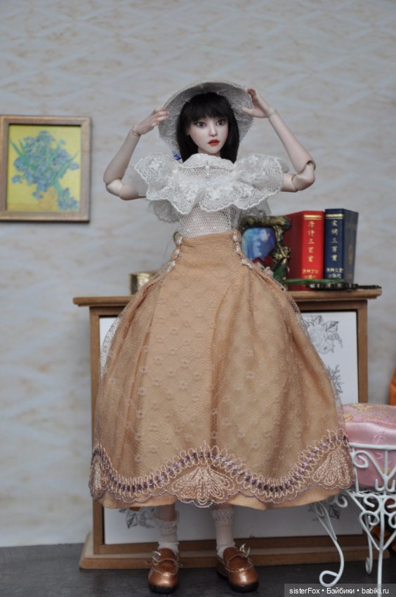 Одевание наряда — Авторские шарнирные куклы своими руками: лепка