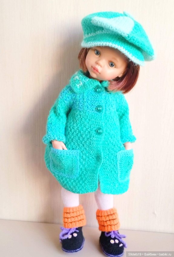 Пальто с кармашками и кепочка для Пеппиты (фото 3)