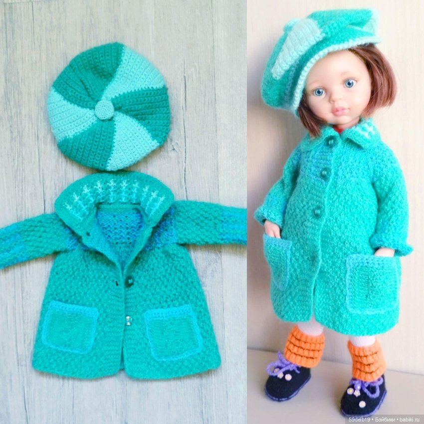 Пальто с кармашками и кепочка для Пеппиты (фото 7)