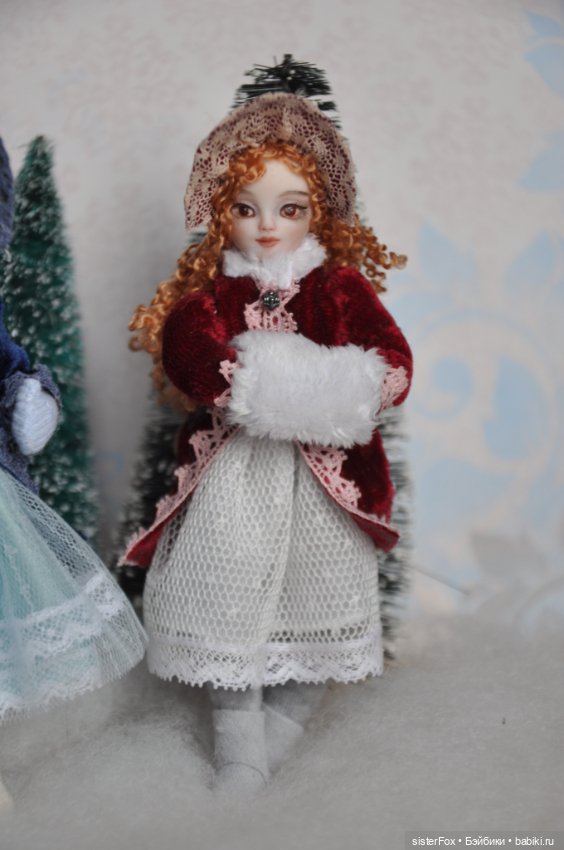 Зимние барышни — Авторские миниатюрные куклы: лепка (фото 4)