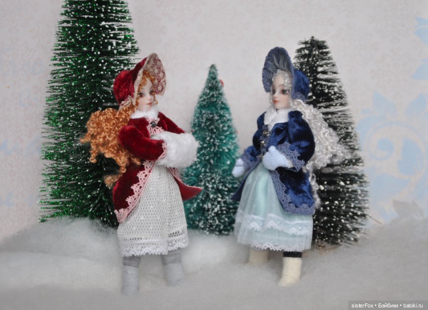 Зимние барышни — Авторские миниатюрные куклы: лепка (фото 2)
