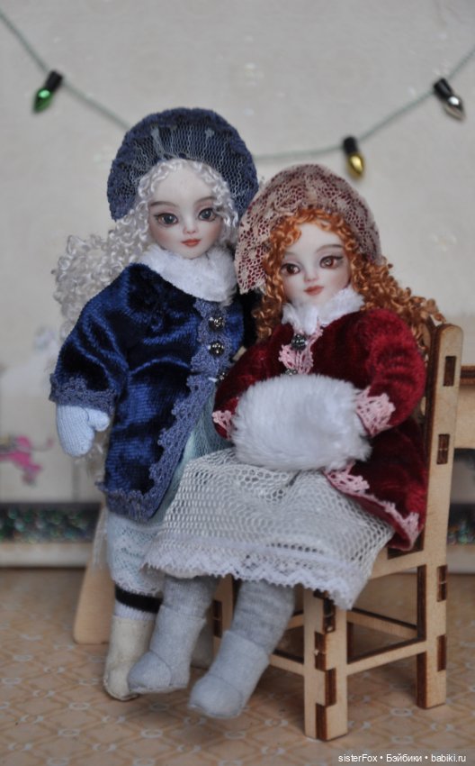 Зимние барышни — Авторские миниатюрные куклы: лепка (фото 8)
