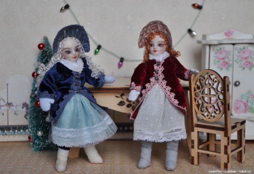 Зимние барышни — Авторские миниатюрные куклы: лепка (фото 9)