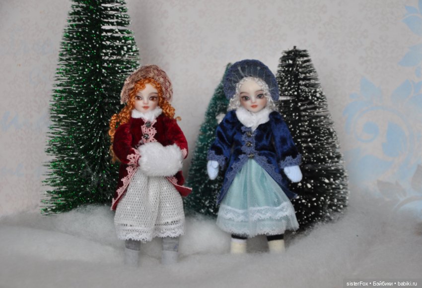 Зимние барышни — Авторские миниатюрные куклы: лепка