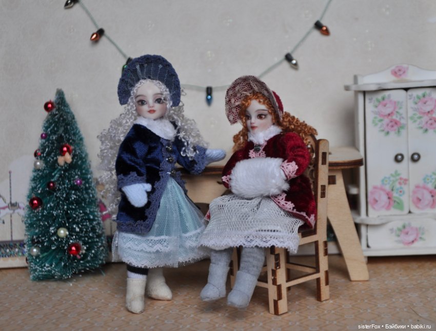 Зимние барышни — Авторские миниатюрные куклы: лепка (фото 7)