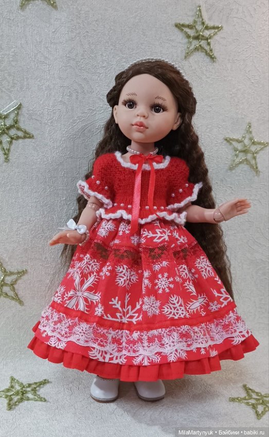 Комбинированное платье — Одежда и обувь для кукол своими руками: фото (фото 5)