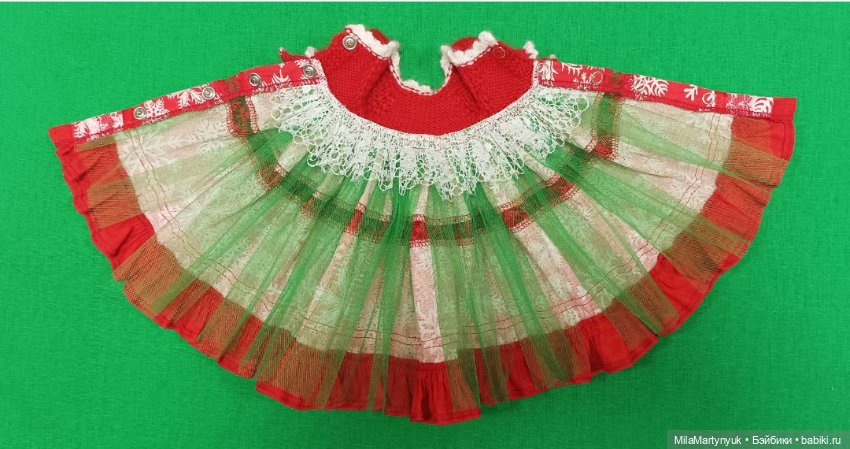 Комбинированное платье — Одежда и обувь для кукол своими руками: фото (фото 7)