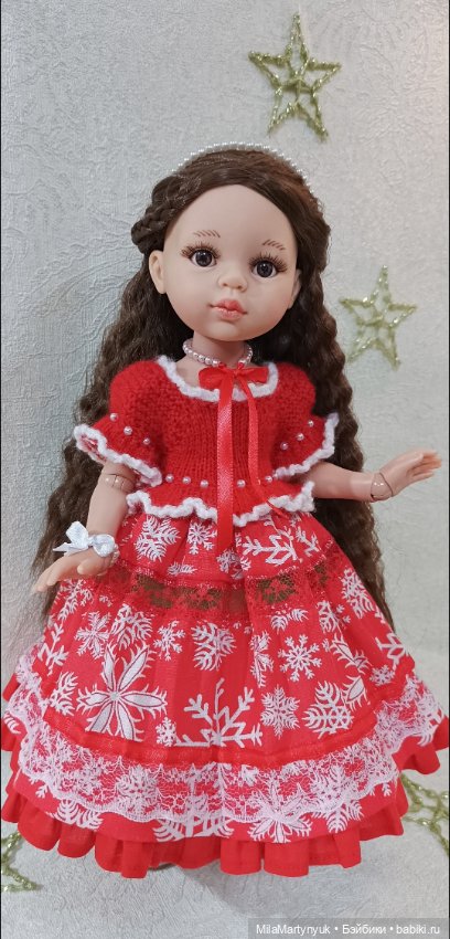 Комбинированное платье — Одежда и обувь для кукол своими руками: фото (фото 4)