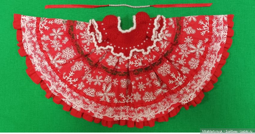 Комбинированное платье — Одежда и обувь для кукол своими руками: фото (фото 6)