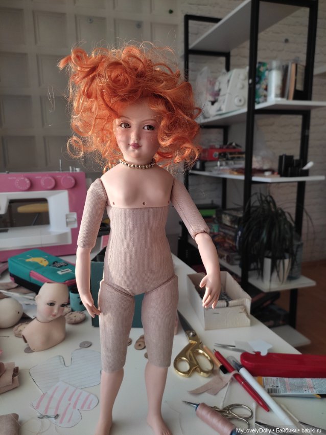 Первая сборка тела — Авторские фарфоровые куклы (OOAK): ручная работа (фото 3)