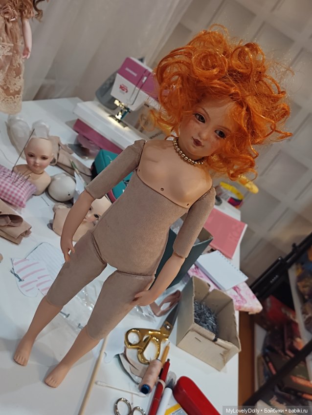 Первая сборка тела — Авторские фарфоровые куклы (OOAK): ручная работа (фото 4)
