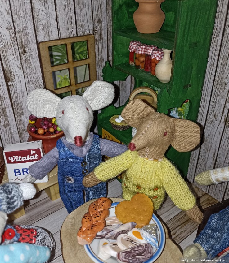 И снова мышки) — Текстильные игрушки и примитивы: кофейные (фото 9)