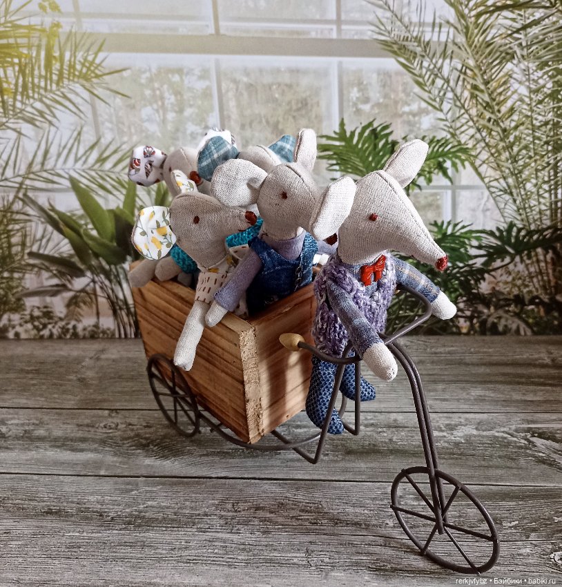 И снова мышки) — Текстильные игрушки и примитивы: кофейные
