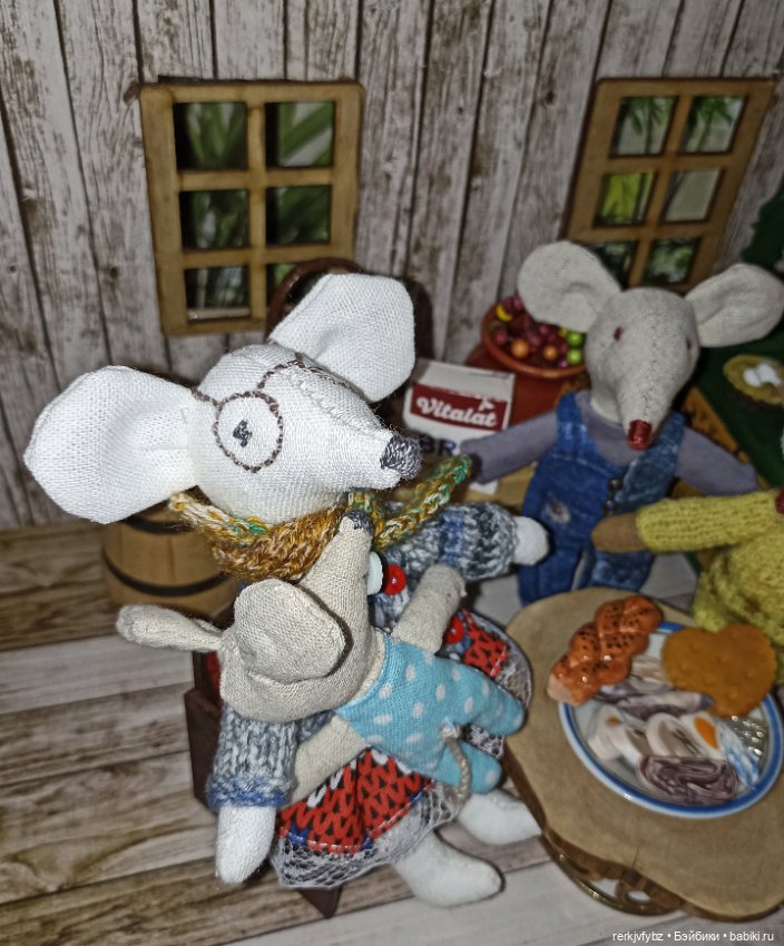 И снова мышки) — Текстильные игрушки и примитивы: кофейные (фото 10)