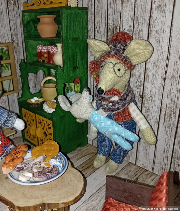 И снова мышки) — Текстильные игрушки и примитивы: кофейные (фото 7)