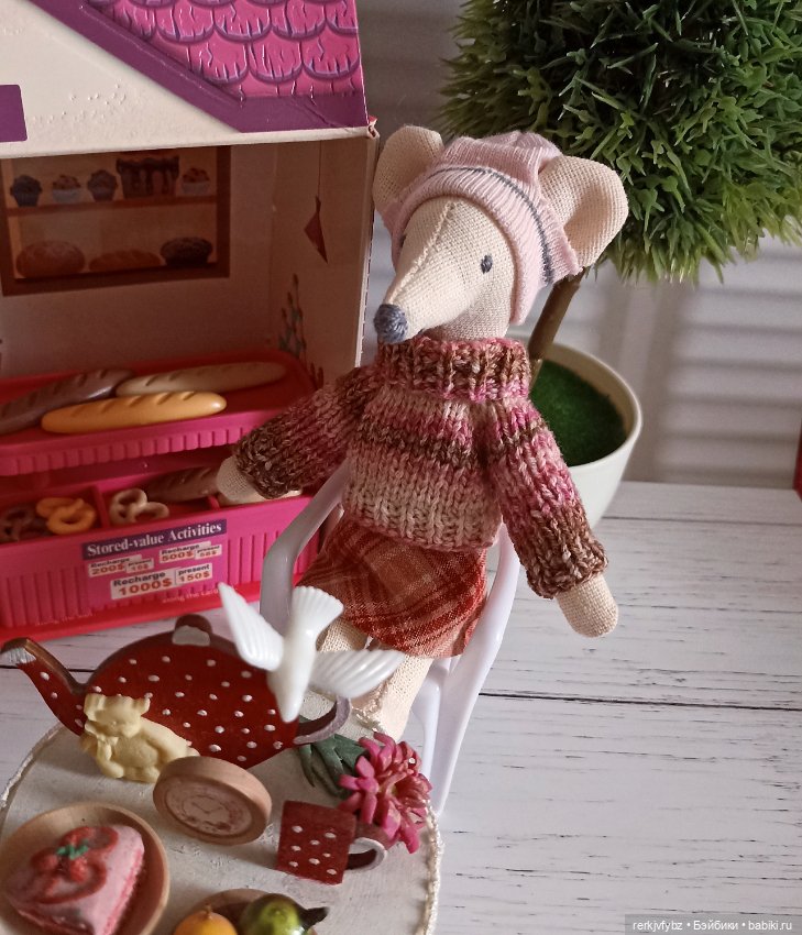 И снова мышки) — Текстильные игрушки и примитивы: кофейные (фото 5)