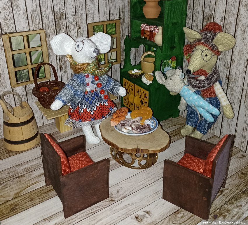 И снова мышки) — Текстильные игрушки и примитивы: кофейные (фото 6)