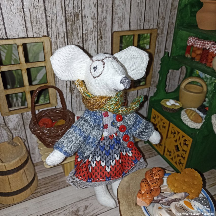 И снова мышки) — Текстильные игрушки и примитивы: кофейные (фото 8)