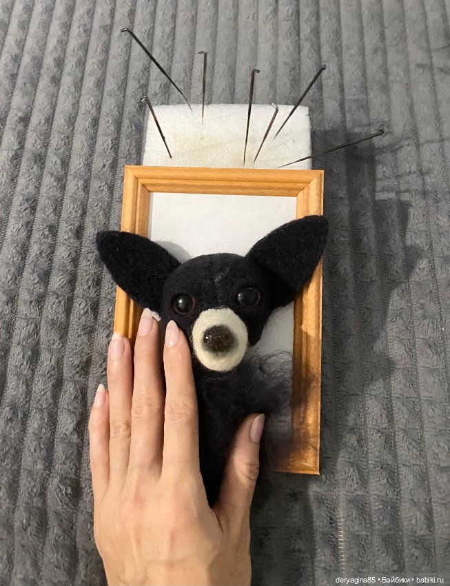 Портрет в процессе — Валяные игрушки из шерсти: сухое валяние