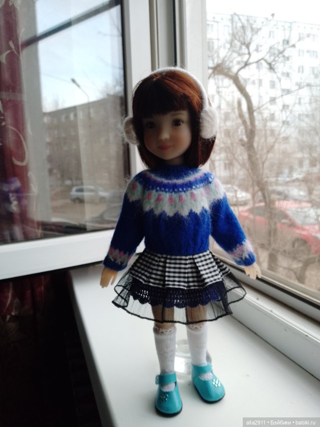 Вязаный комплект для маленькой Рубиночки (фото 10)