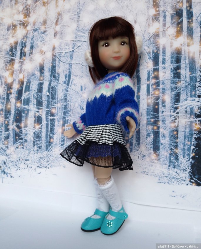 Вязаный комплект для маленькой Рубиночки (фото 4)