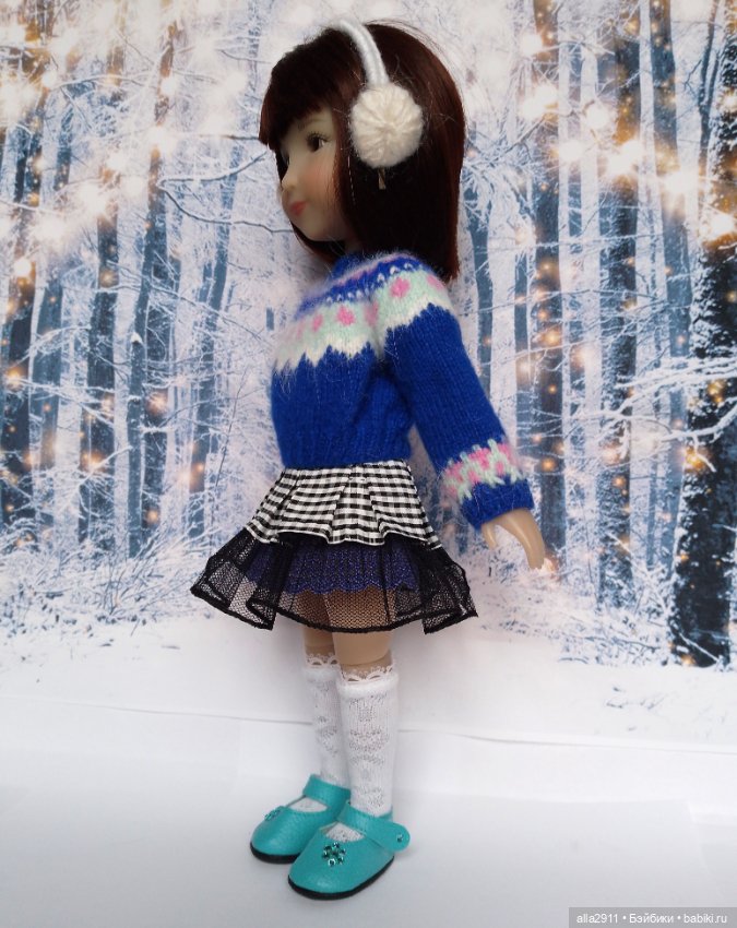 Вязаный комплект для маленькой Рубиночки (фото 9)