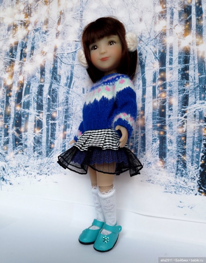 Вязаный комплект для маленькой Рубиночки (фото 3)