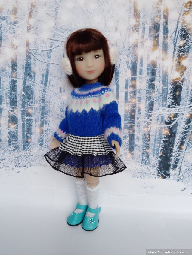 Вязаный комплект для маленькой Рубиночки (фото 2)