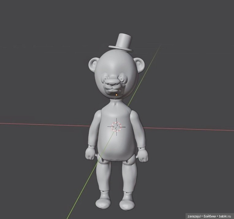 Мишка для куклы - 3d- модель