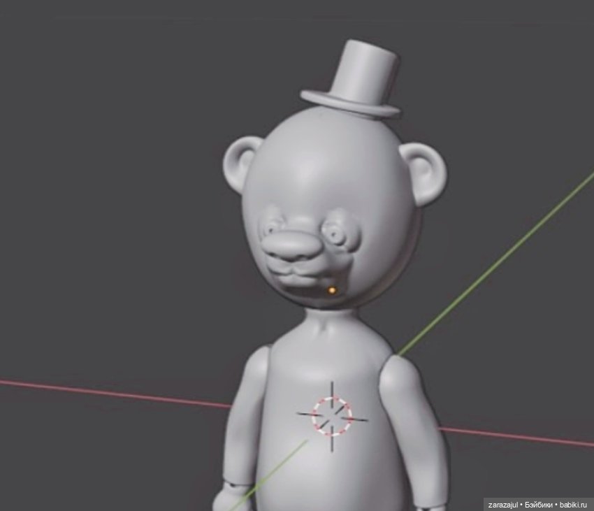 Мишка для куклы - 3d- модель (фото 4)