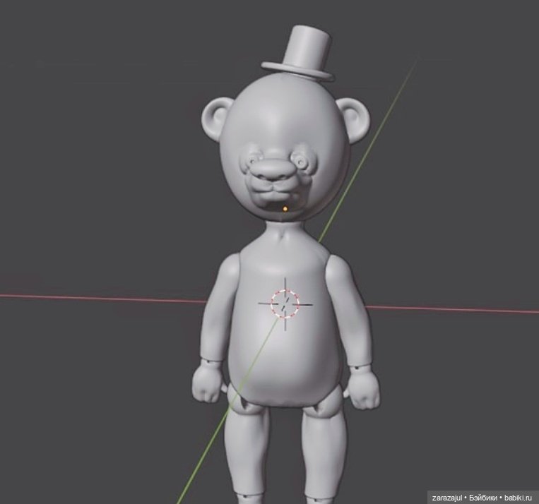 Мишка для куклы - 3d- модель (фото 2)