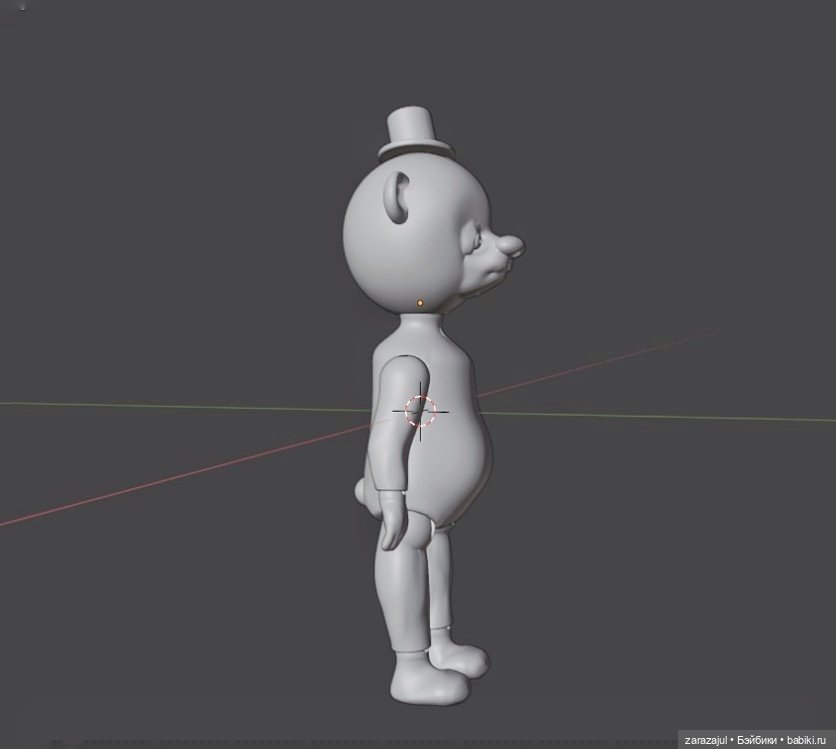 Мишка для куклы - 3d- модель (фото 3)