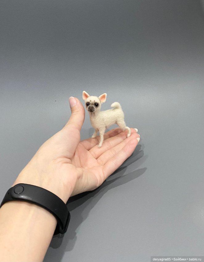 Чихуахуа — Валяные игрушки из шерсти: сухое валяние (фото 5)