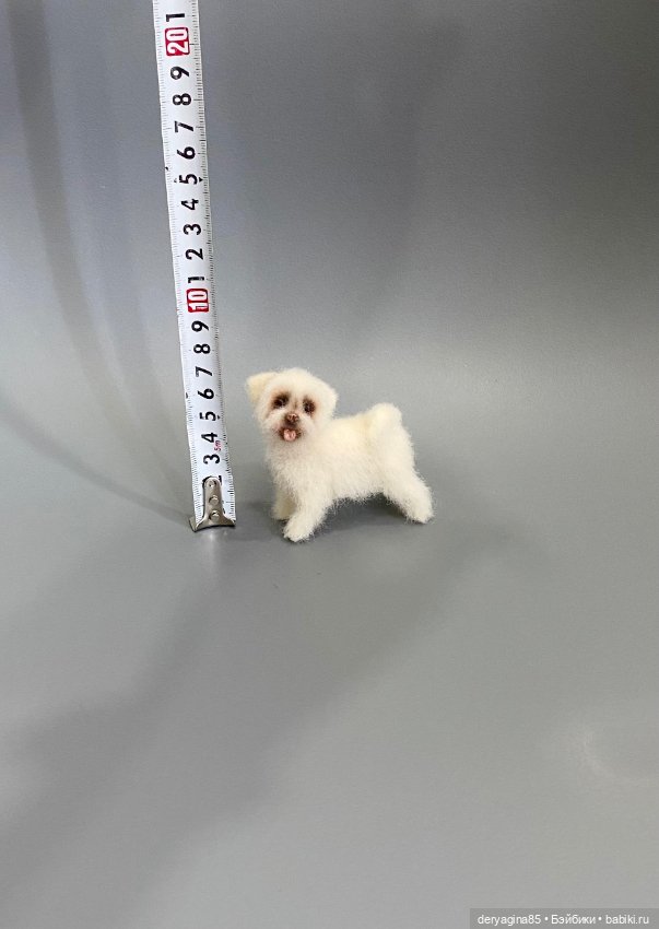 Болонка — Валяные игрушки из шерсти: сухое валяние (фото 8)