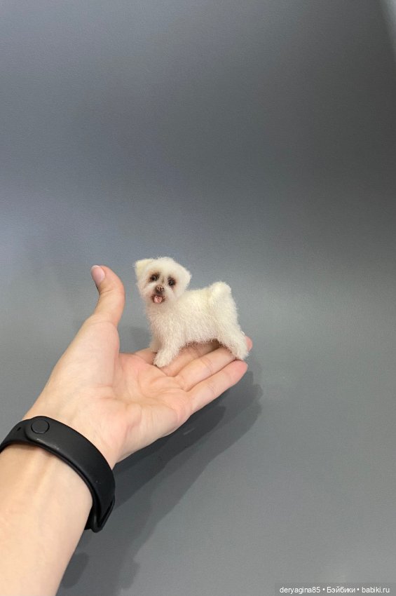 Болонка — Валяные игрушки из шерсти: сухое валяние (фото 3)