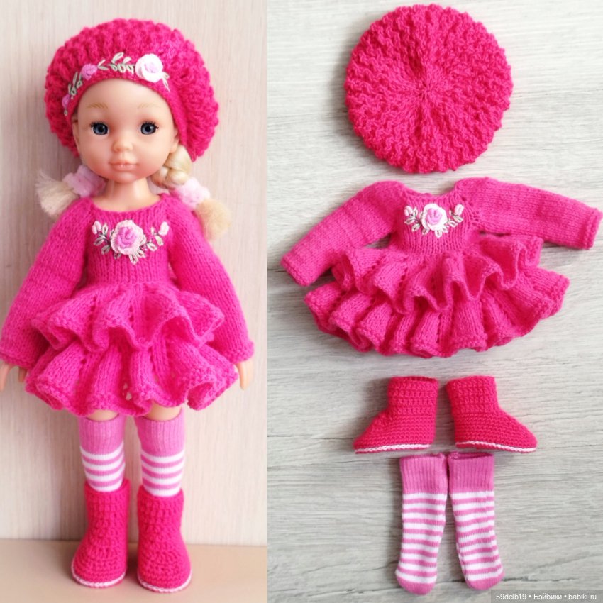 Малиновое платье с воланами для псевдо минипаолочки